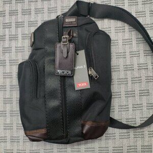 NWT Tumi Alpha Bravo Monterey Black Anti-Theft Sling | Tactical Crossbody Bag